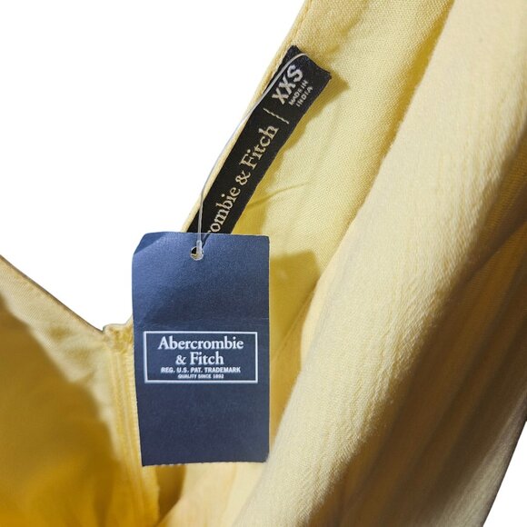 Abercrombie & Fitch Womens Yellow Sleeveless Wrap Dress XXS Lightweight Rayon - Picture 5 of 6